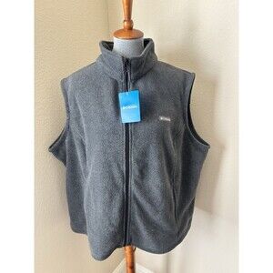Columbia Women's Size 3X Charcoal Gray Benton Springs Fleece Vest - NWT